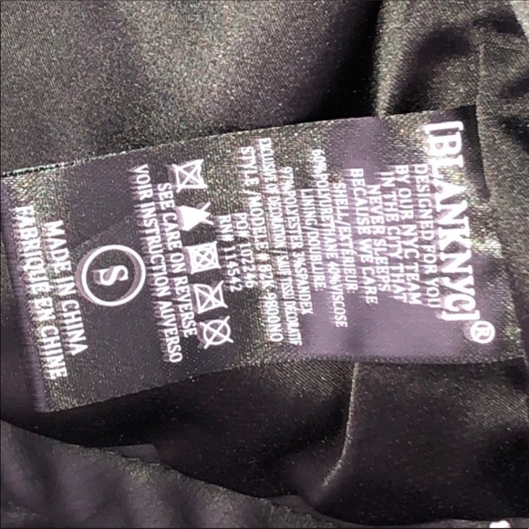 Blank NYC Black Stud Floral Vegan Leather Moto SzS - Picture 15 of 15